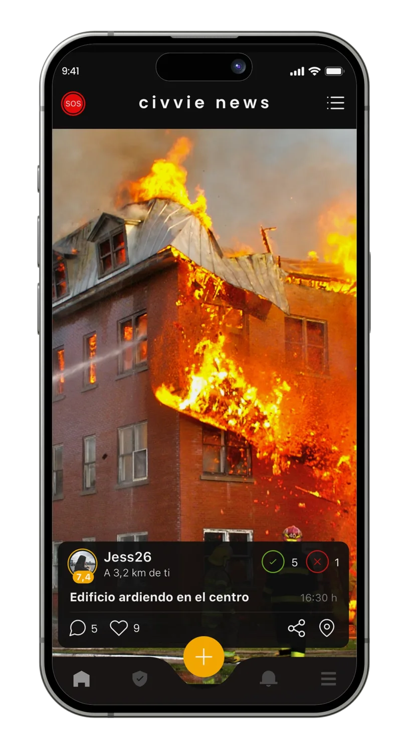 Pantalla de vídeos de la app de Civvie