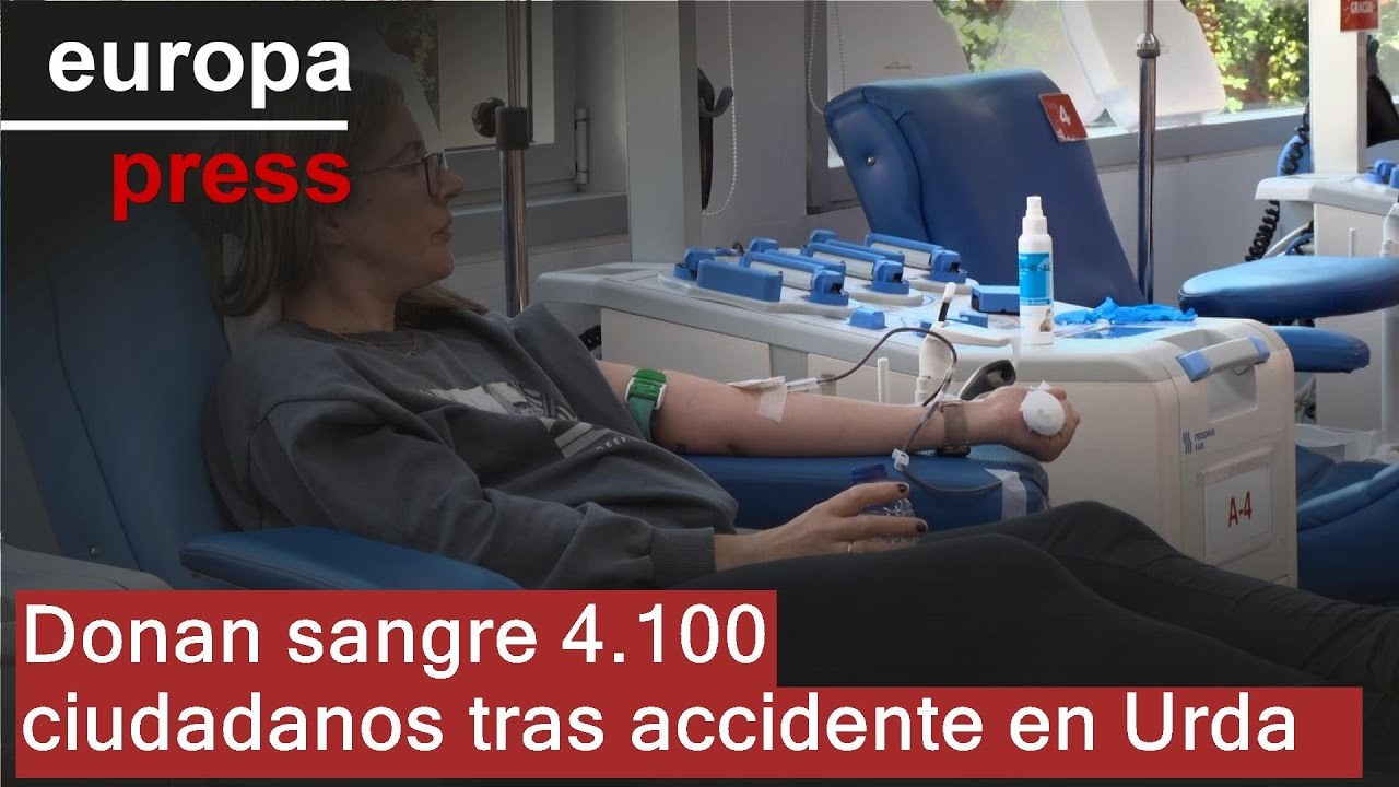 Más de 4.100 personas donan sangre tras el accidente ferroviario de Urda (Toledo)